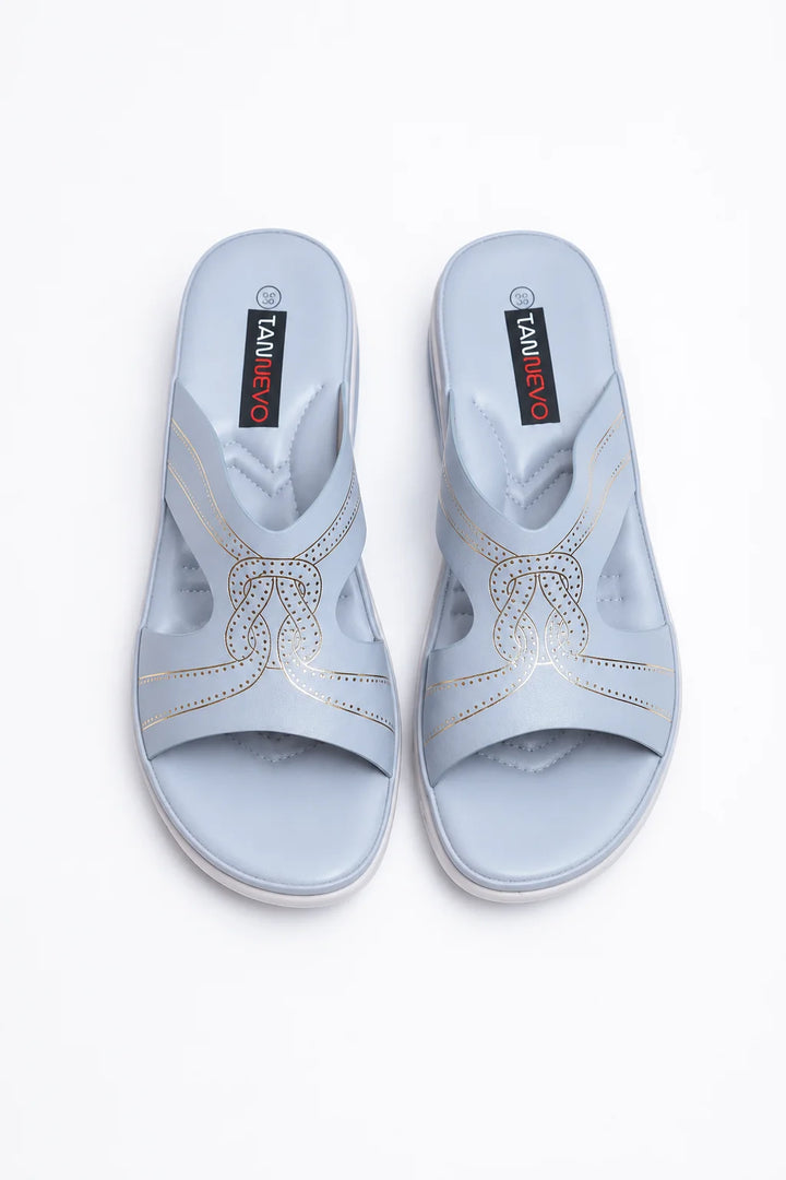 Elegant Blue Comfort Medicated Slipper