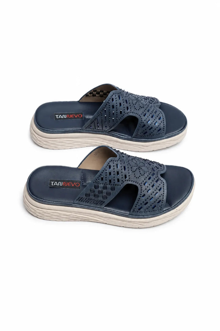 Luxury Blue Soft Sole Medicated Slipper