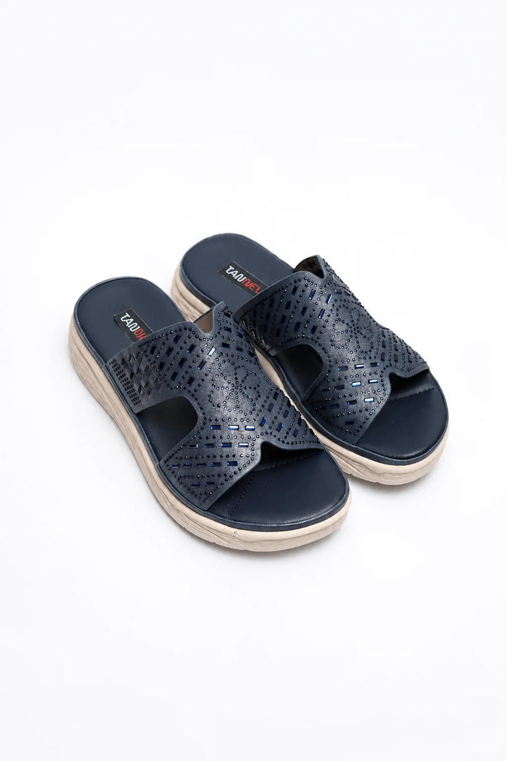Luxury Blue Soft Sole Medicated Slipper