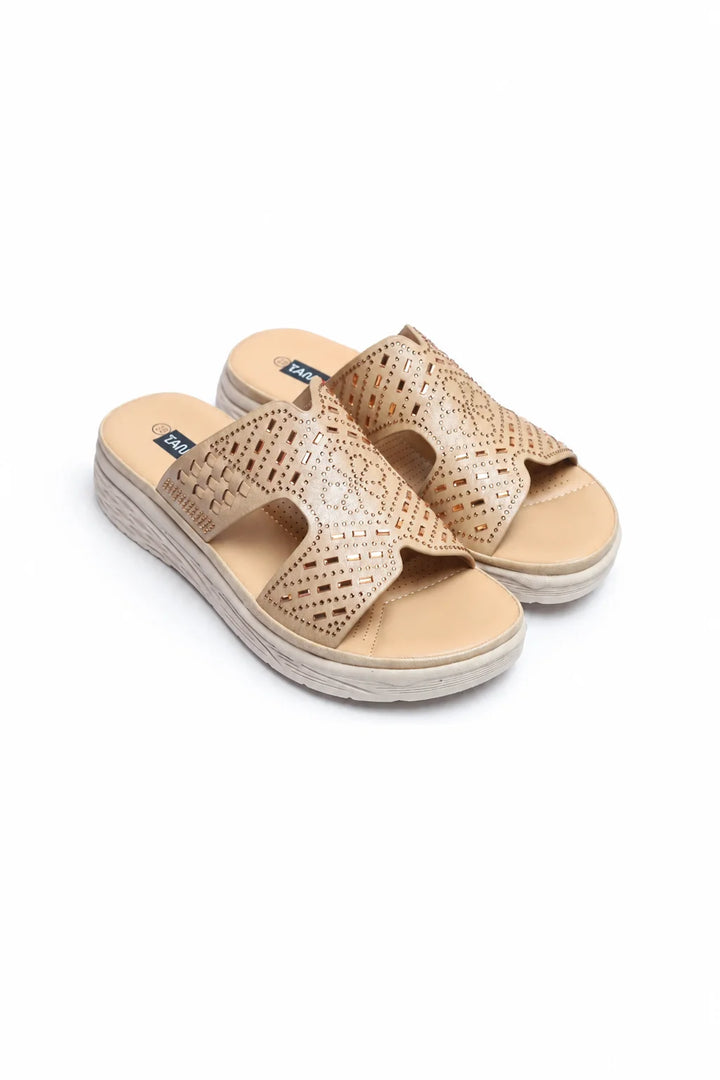 Luxury Beige Soft Sole Medicated Slipper