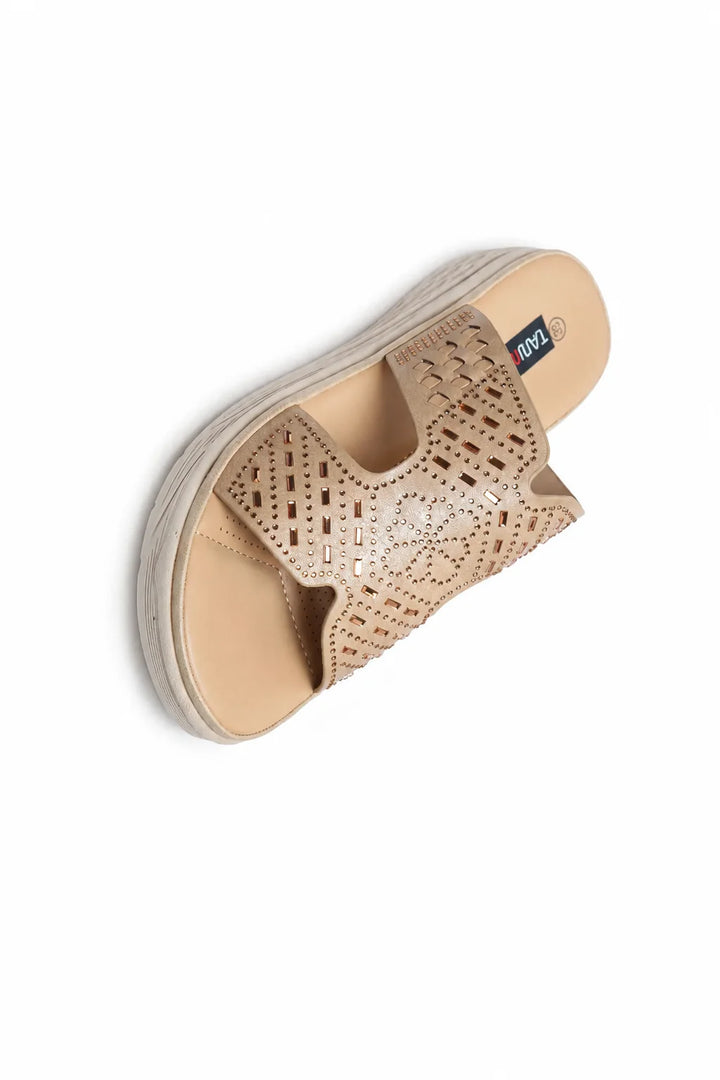 Luxury Beige Soft Sole Medicated Slipper