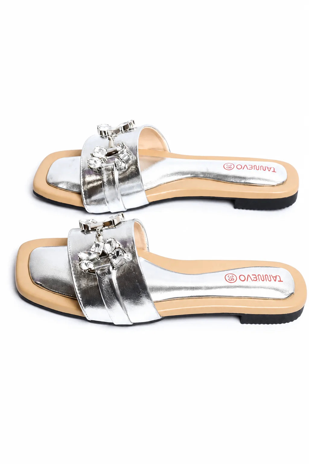 Elegant Silver Party Slipper