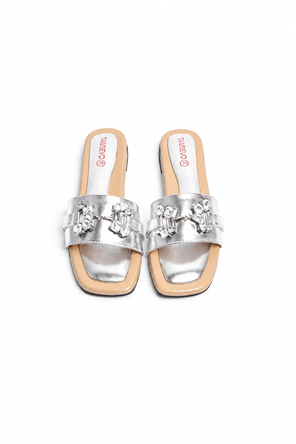 Elegant Silver Party Slipper