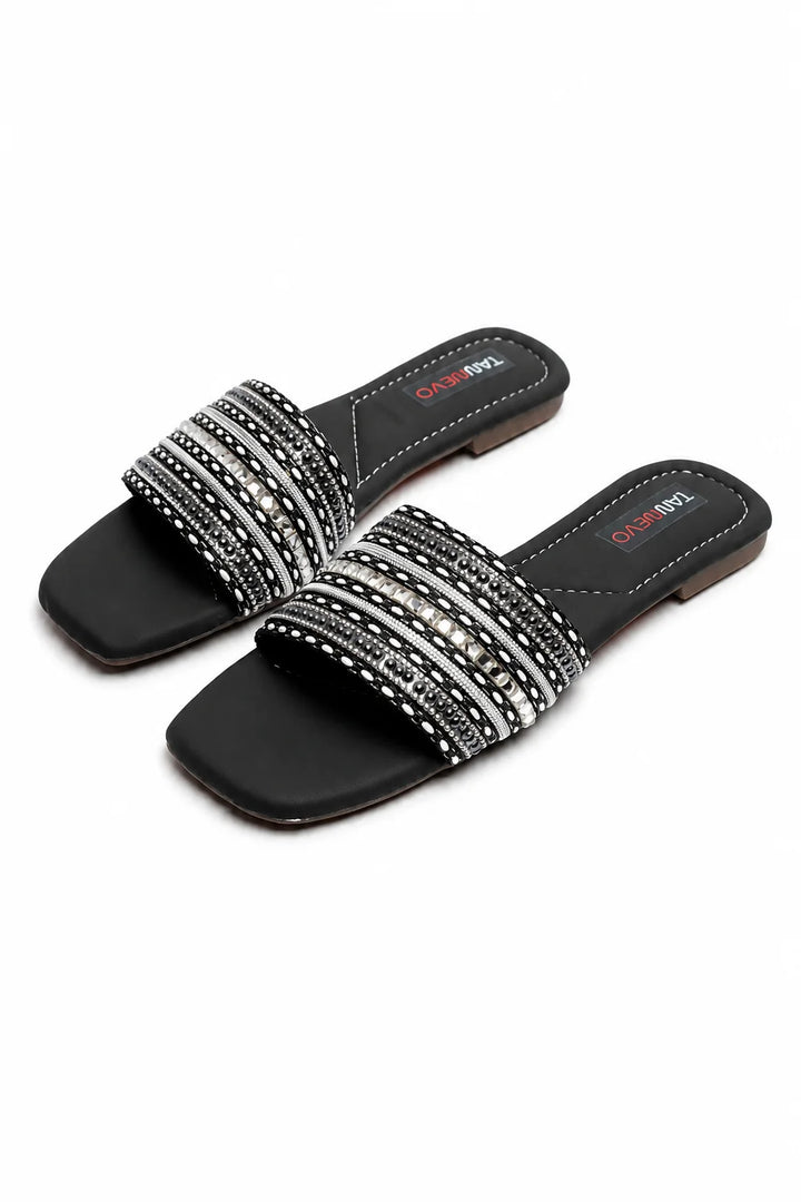 Modern Black Flat Slipper