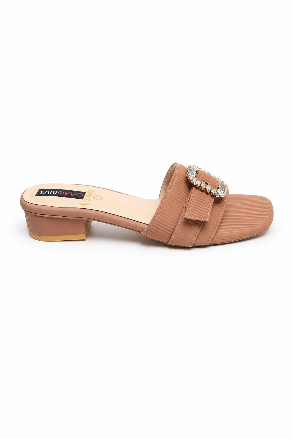 Sophisticated Pink Leather Open Slipper