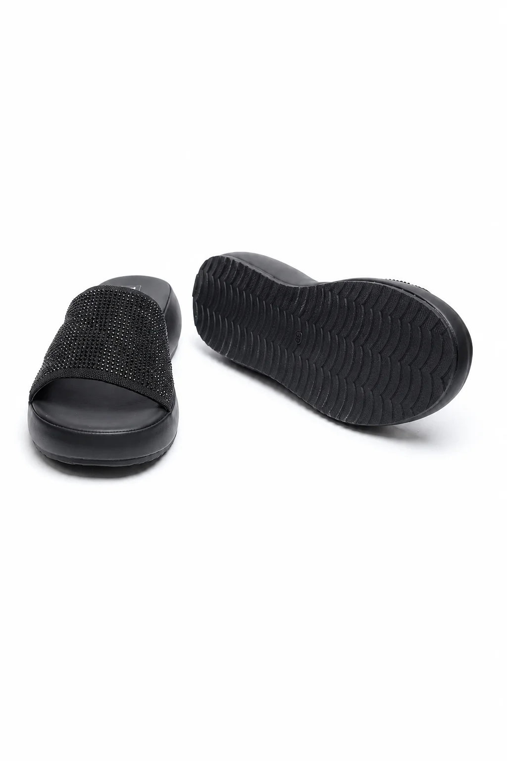 Luxury Black Designer Medicated Slipper