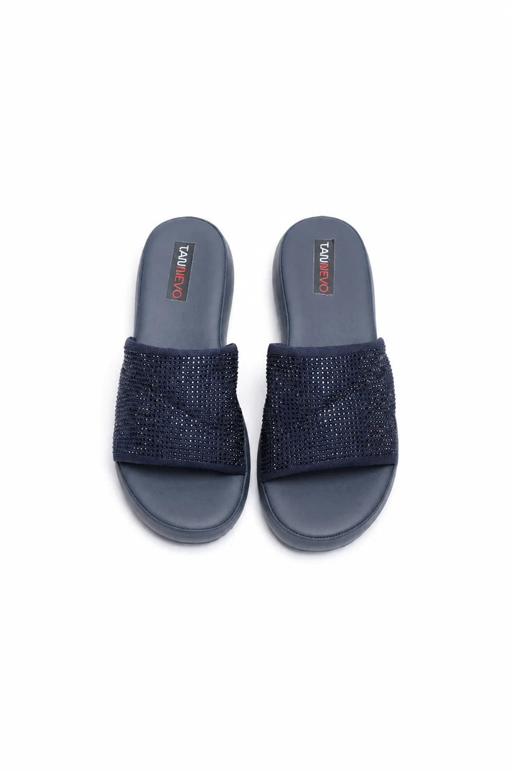 Luxury Navy Designer Medicated Slipper