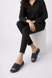 Luxury Navy Designer Medicated Slipper