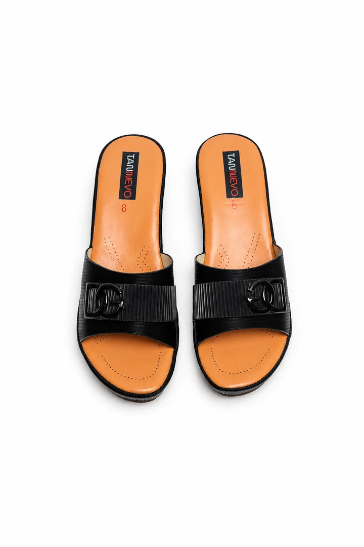 Premium Black Casual Medicated Slipper