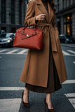 Maroon Luxe Statement Handbag