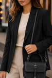 Black Refined Style Handbag