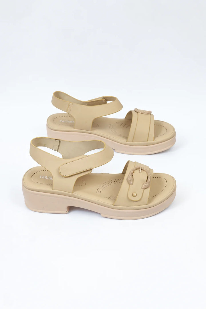Premium Cream Leather Sandal