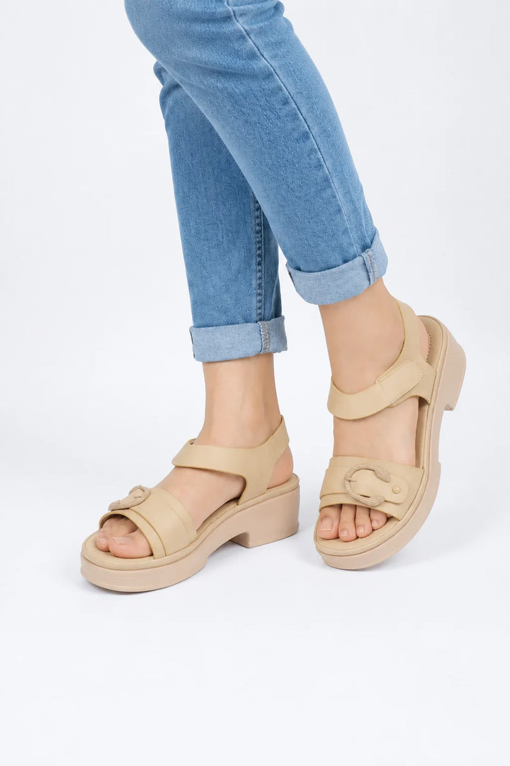 Premium Cream Leather Sandal