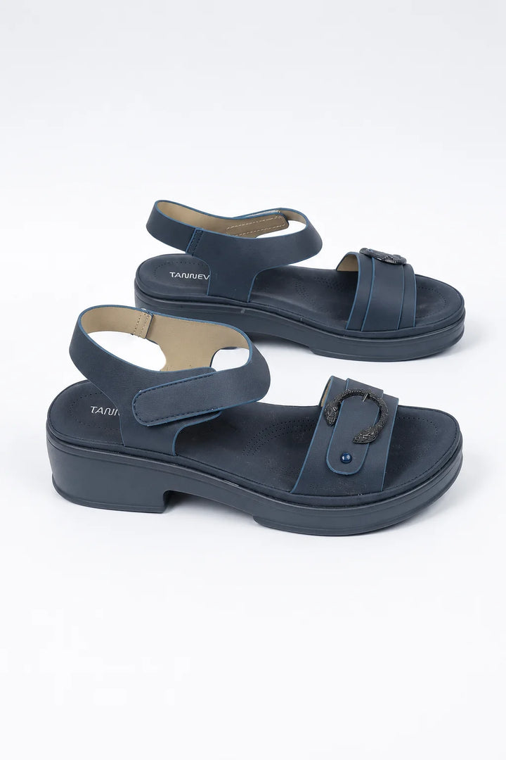 Premium Navy Leather Sandal