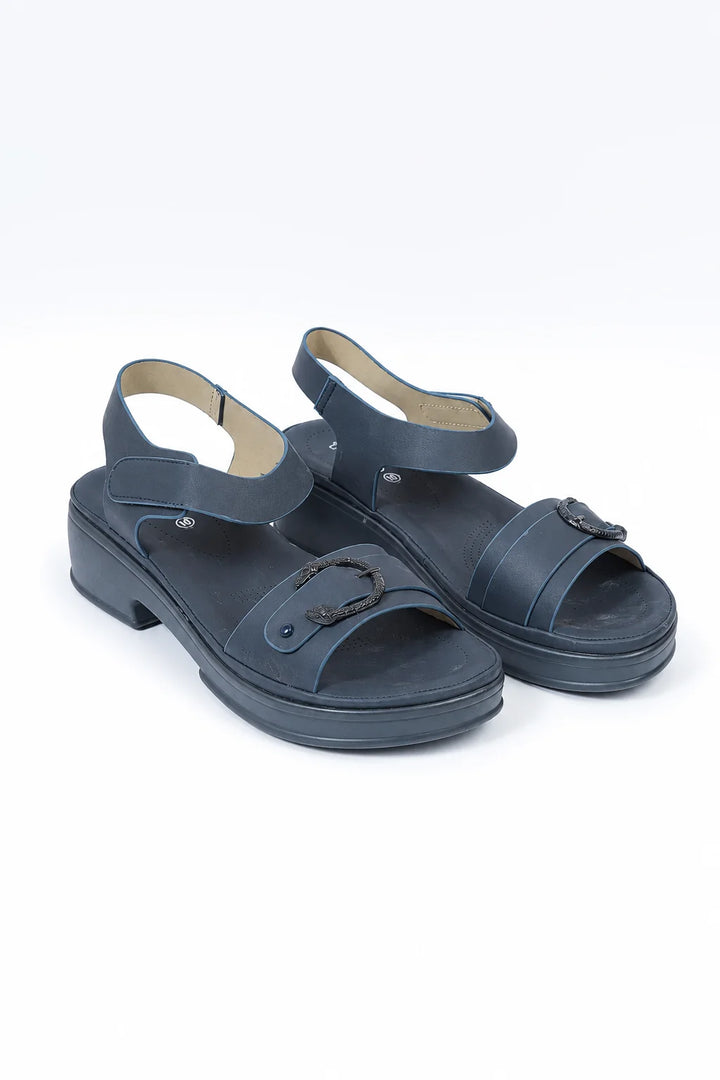 Premium Navy Leather Sandal