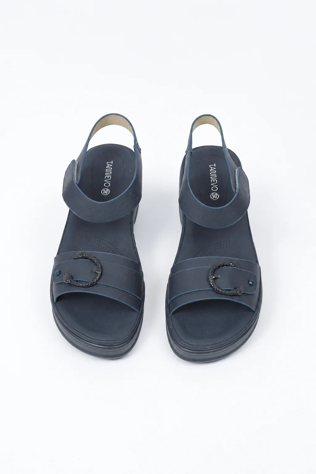 Premium Navy Leather Sandal