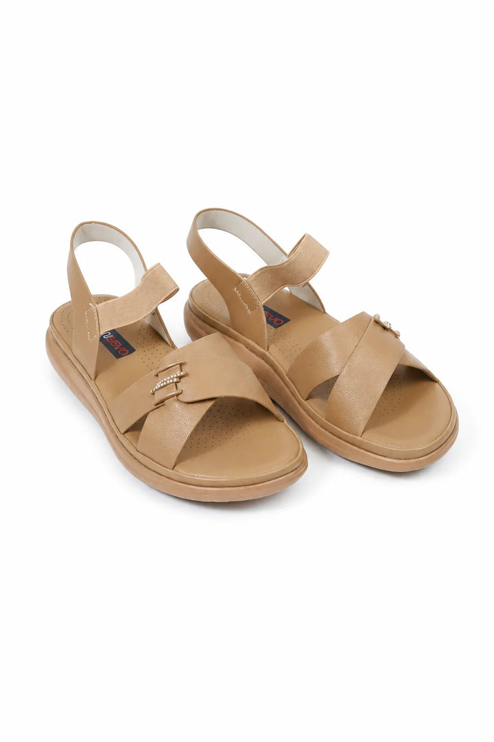 Khaki Modern PU Sandal Medicated