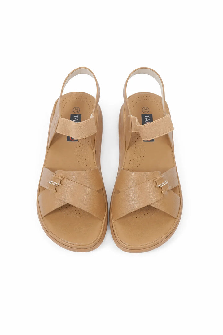 Khaki Modern PU Sandal Medicated