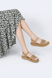 Khaki Modern PU Sandal Medicated