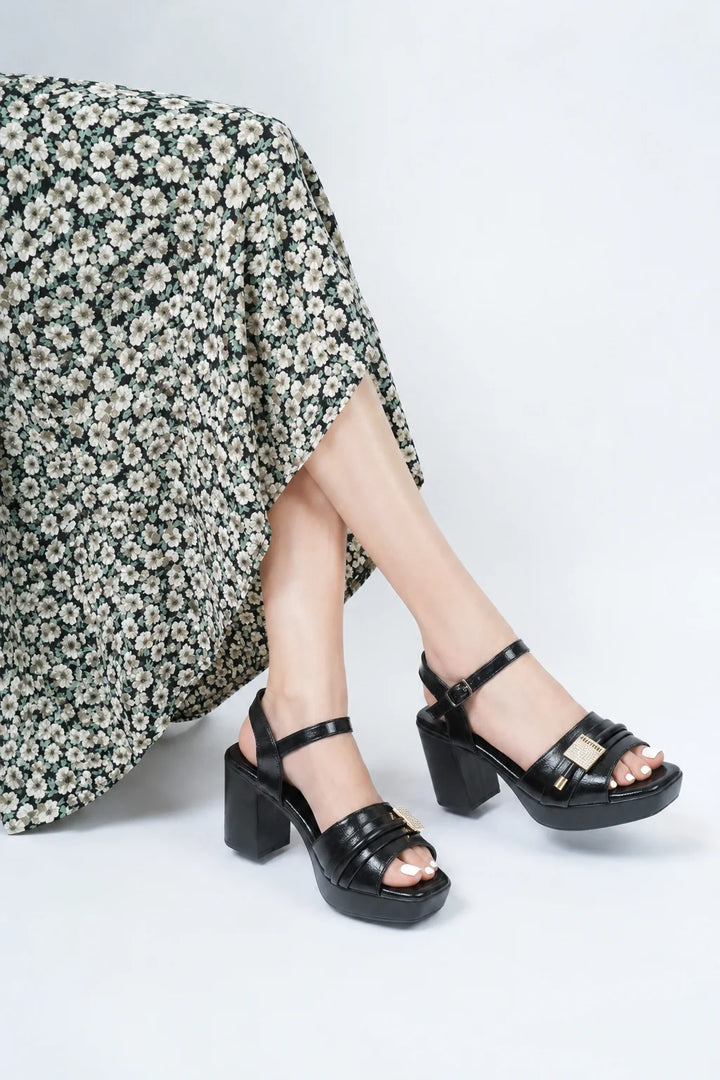Elegant Black Designer Sandal
