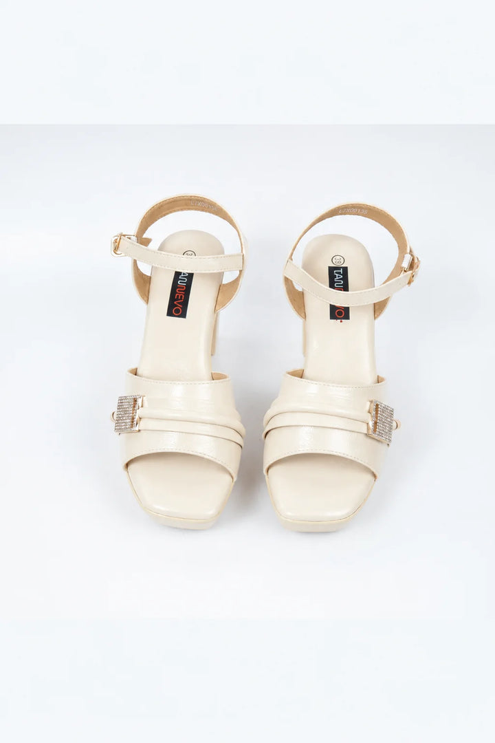 Elegant Beige Designer Sandal