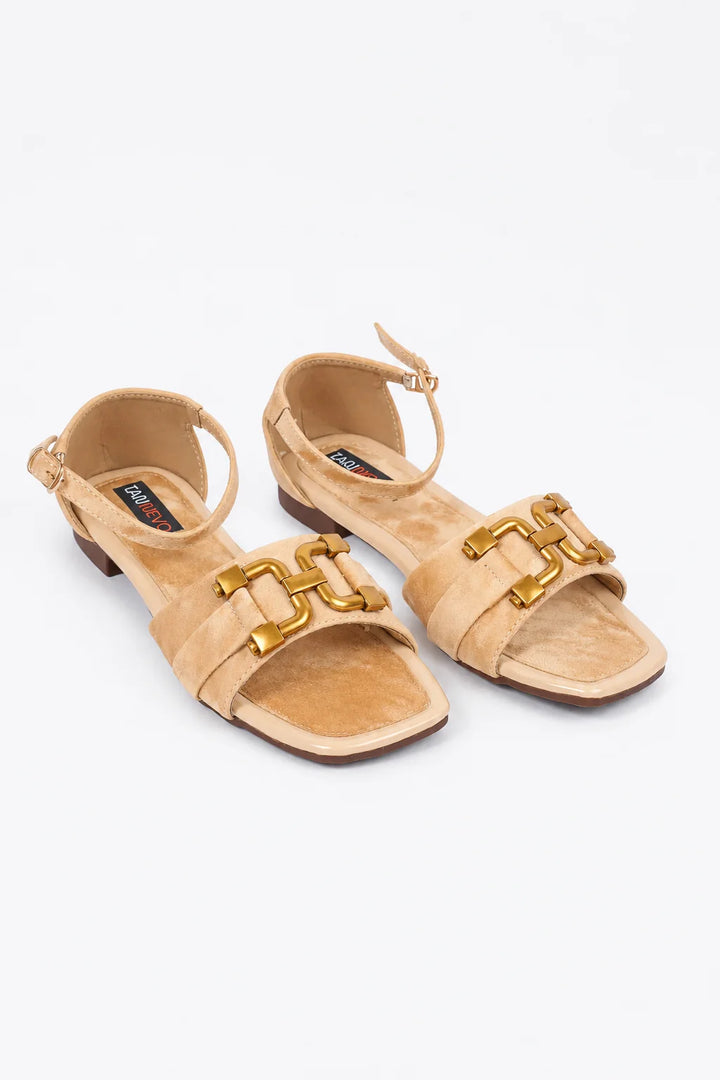 Elegant Beige Soft Sandal