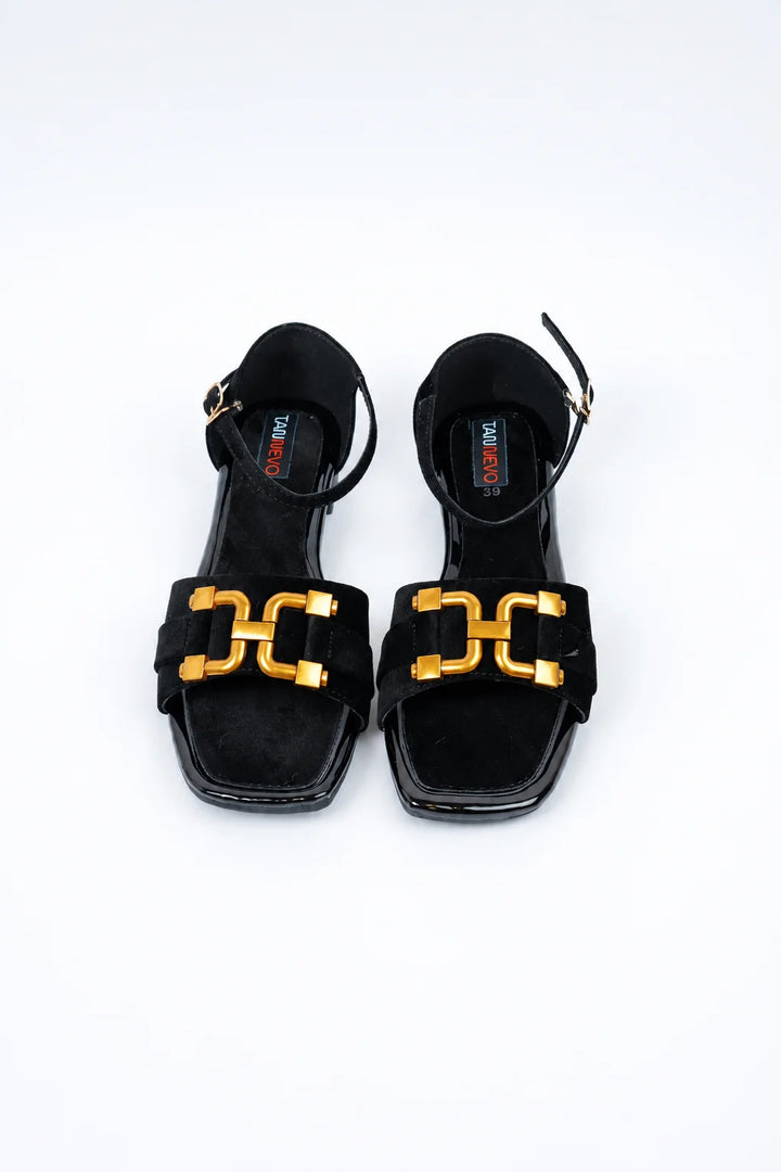 Elegant Black Soft Sandal