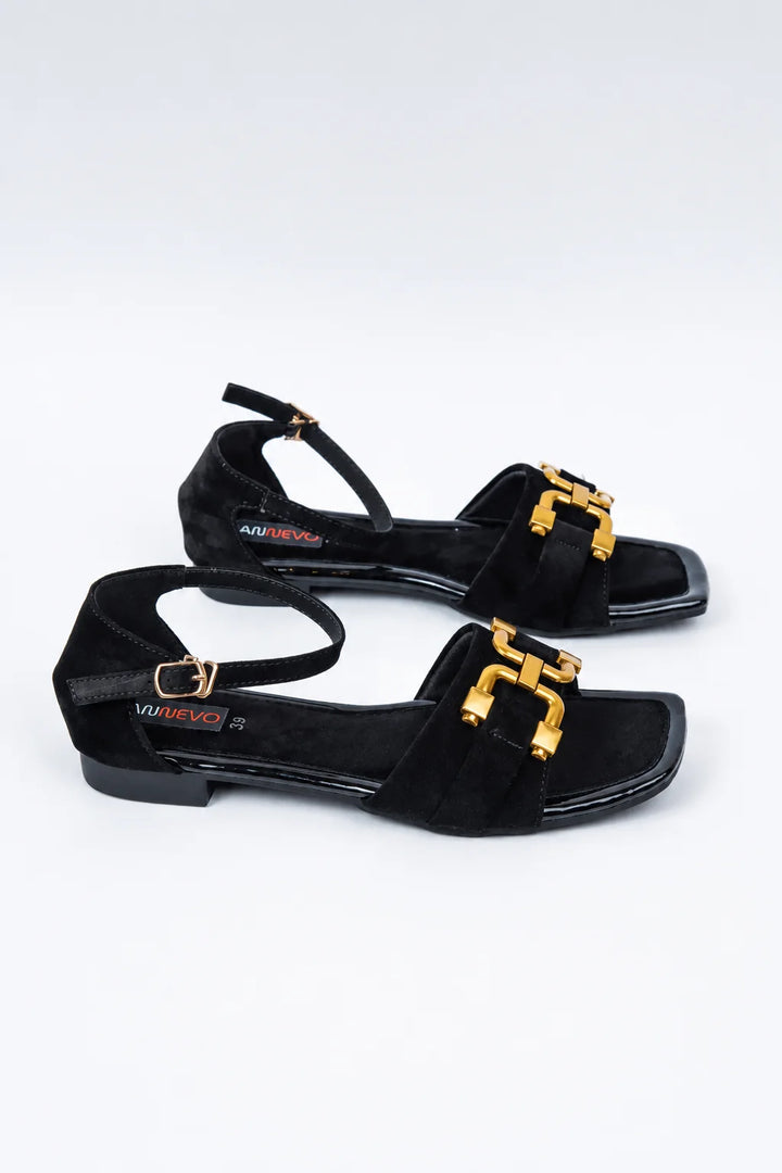 Elegant Black Soft Sandal