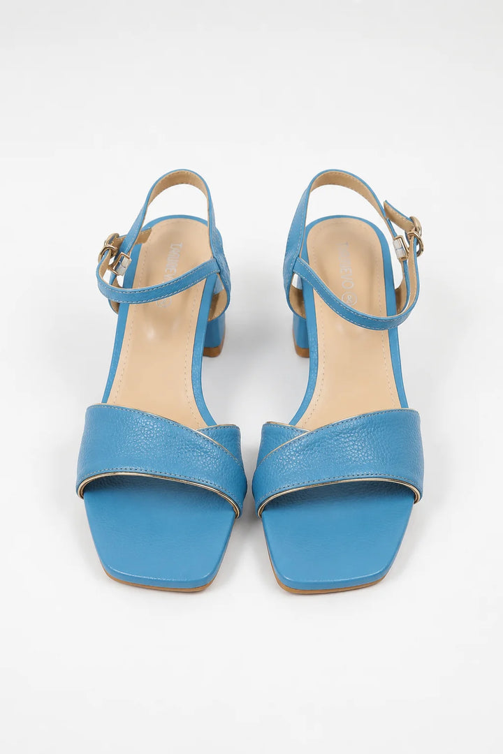 Stylish Blue Leather Sandal