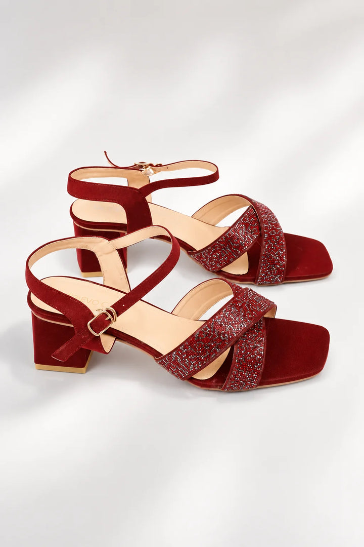 Elegant Maroon Casual Sandal