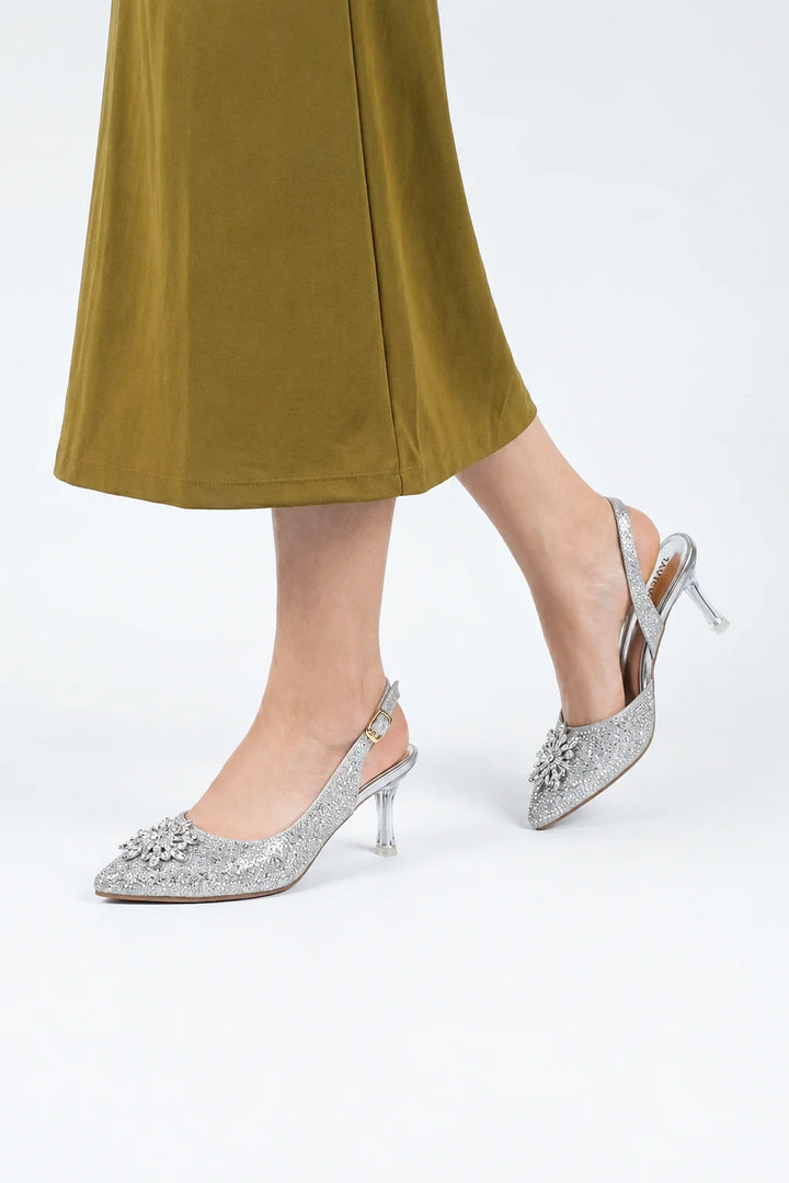 Silver Luxe Signature Coat Shoe