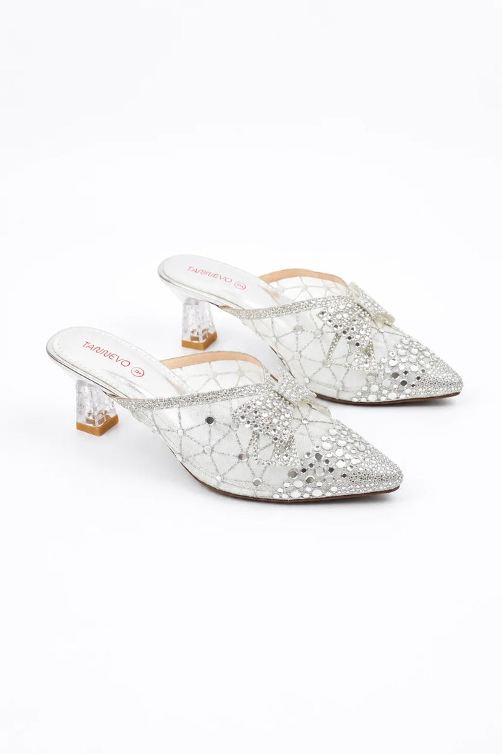 Silver Refined Occasion Coat Shoe
