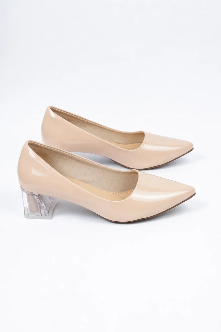 Beige Court Style Formal Shoe