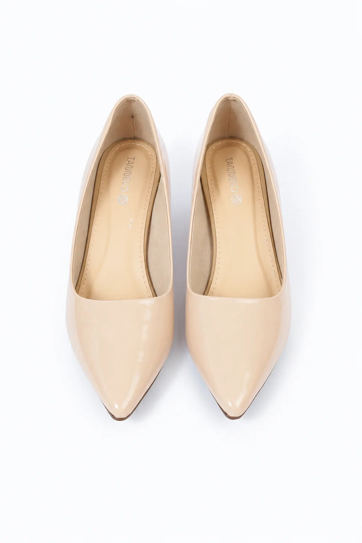 Beige Court Style Formal Shoe