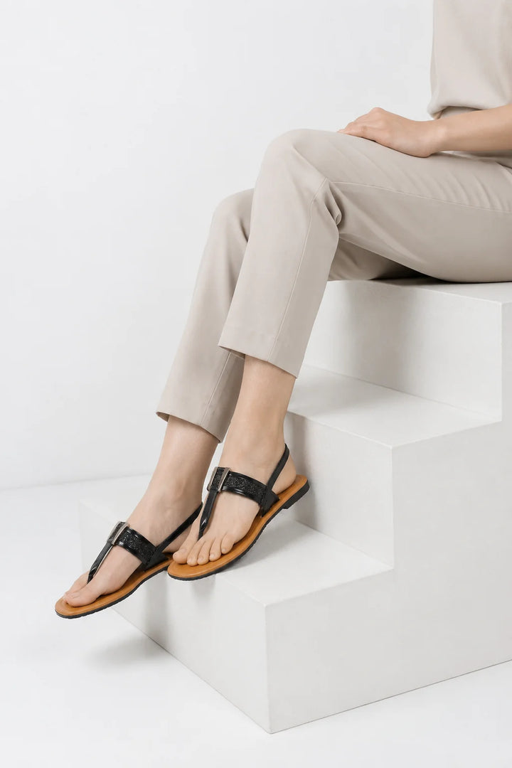 Black Everyday Comfort Chappal