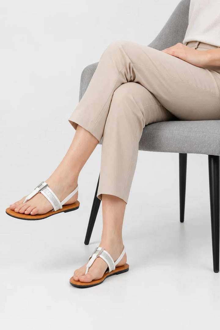 White Everyday Comfort Chappal