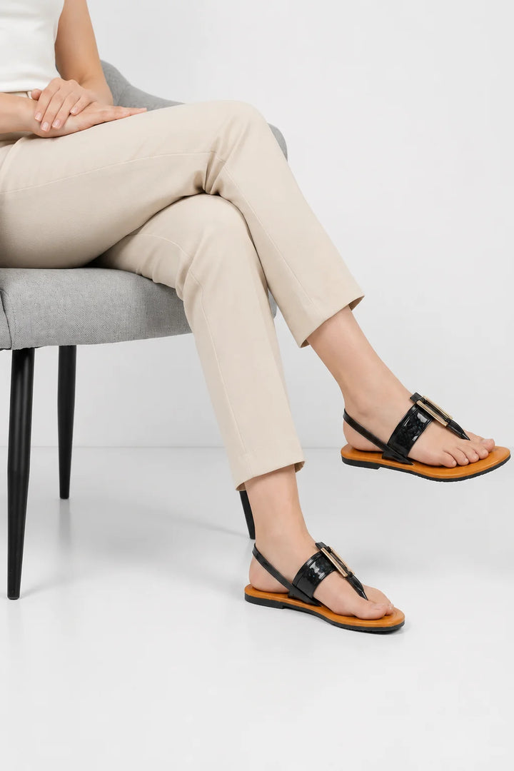 Black Casual Soft Chappal