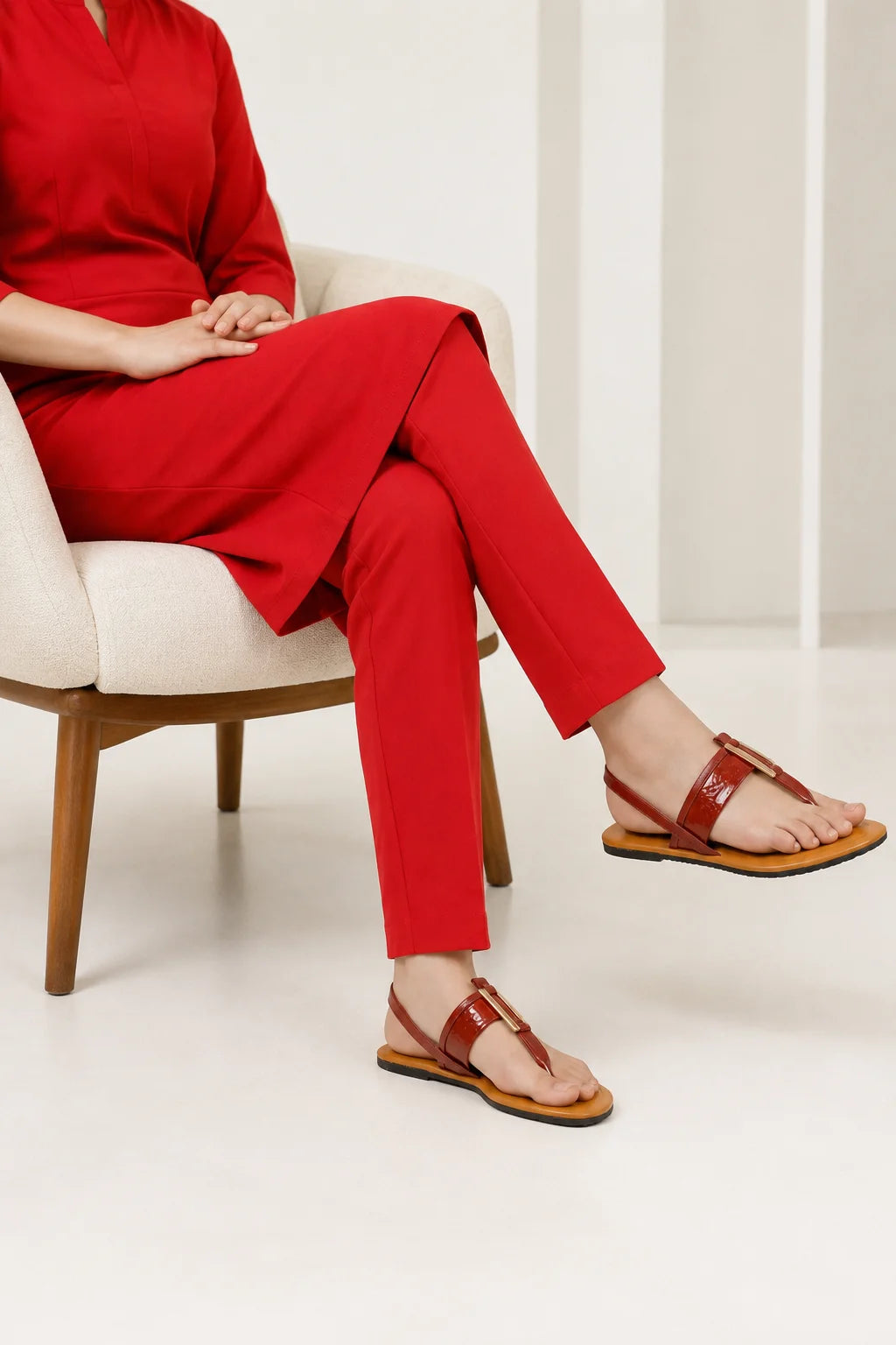 Maroon Casual Soft Chappal