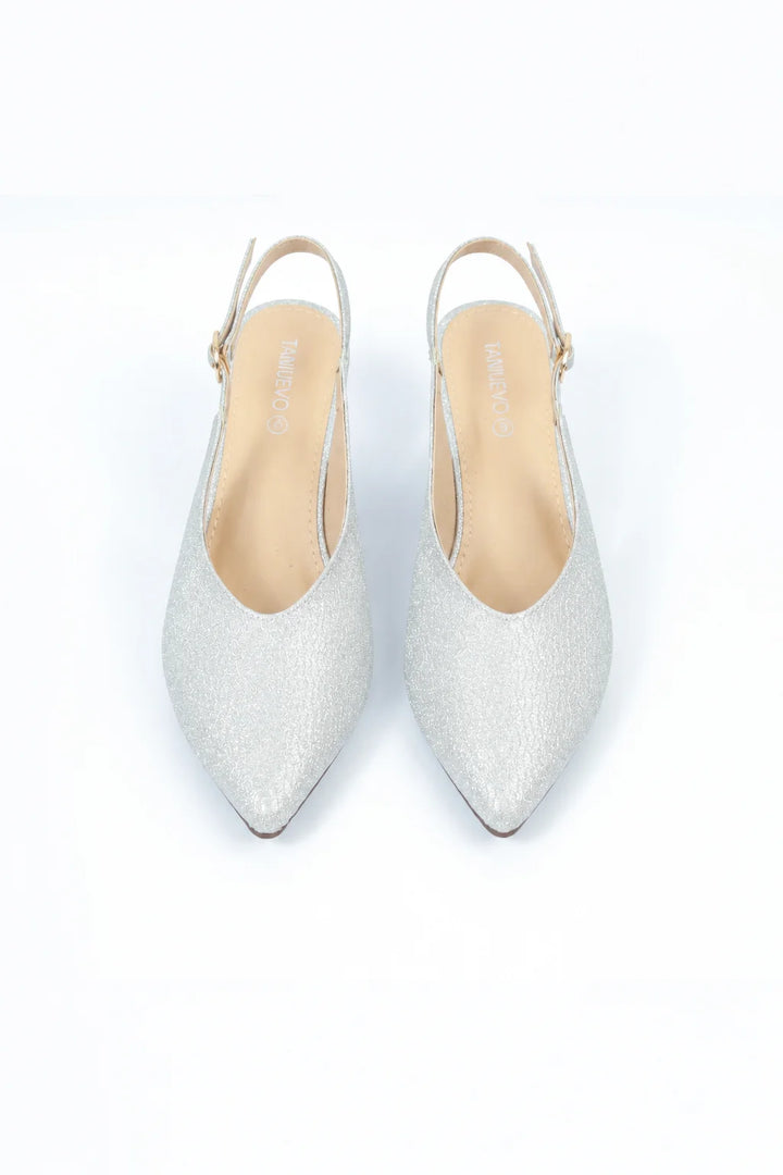 Silver Elegance Statement Coat Shoe