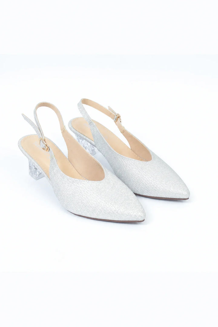 Silver Elegance Statement Coat Shoe