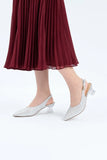 Silver Elegance Statement Coat Shoe