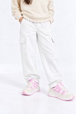 White/Pink Trendy Jogger Sneakers