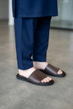 Premium Dark Brown Casual Leather Slipper
