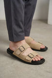 Premium Suede Beige Leather Slipper