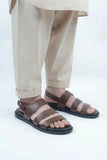 Brown Leather Strap Sandal