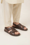 Modern Dark Brown Comfort Leather Sandal