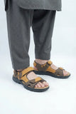 Nubuck Leather Tan Yellow Sandal