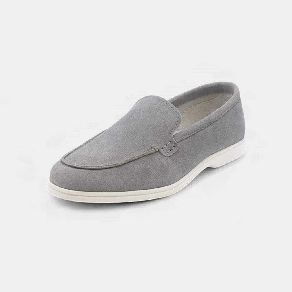 Stylish Grey Suede Leather Loafer