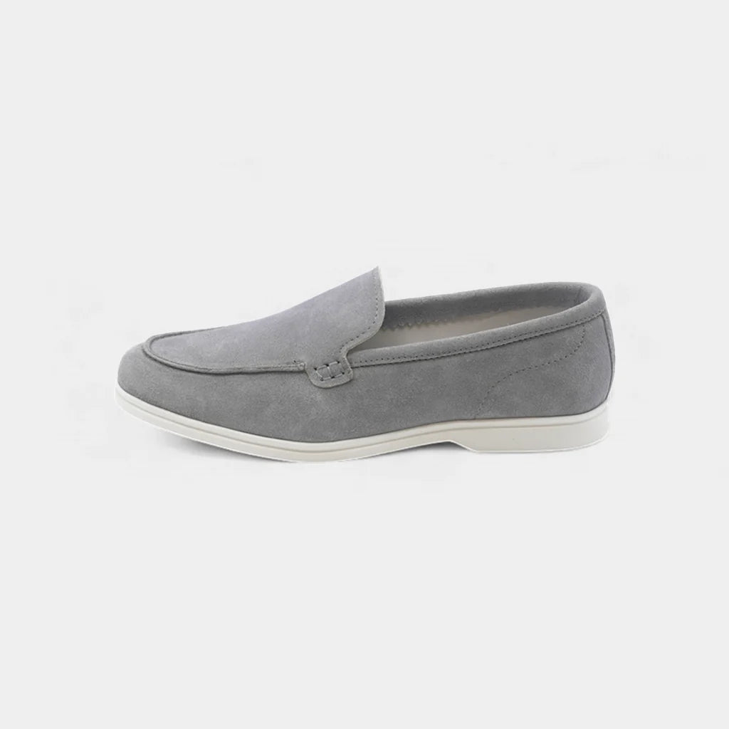 Stylish Grey Suede Leather Loafer