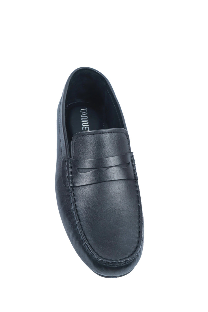 Black Driving Leather Moccasin